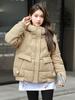 Зимняя куртка женская 2024 новые короткие куртки с капюшоном пальто женские утепленные теплые верхняя одежда для отдыха универсальное пальто