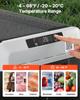 12 Volt Car Refrigerator, 60L Car Fridge, Portable Electric Cooler with Wheels and Handle, -20 to 20, 12/24V DC and 100- 240V AC Compressor Freezer