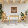 3 Piece Garden Dining Set Solid Acacia Wood