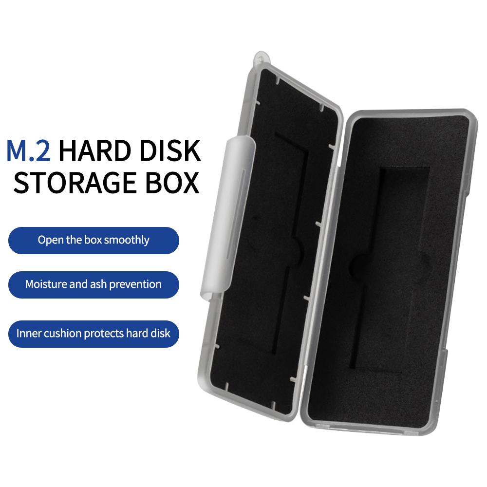 Пластиковый кейс для M.2 2280 SSD Антистатическая коробка для хранения Держатель памяти Защита Водонепроницаемая Коробка для хранения жестких дисков для 2 X M.2