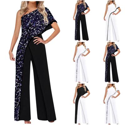 Женский модный комбинезон без рукавов с открытыми плечами на молнии и высокой вилкой без рукавов