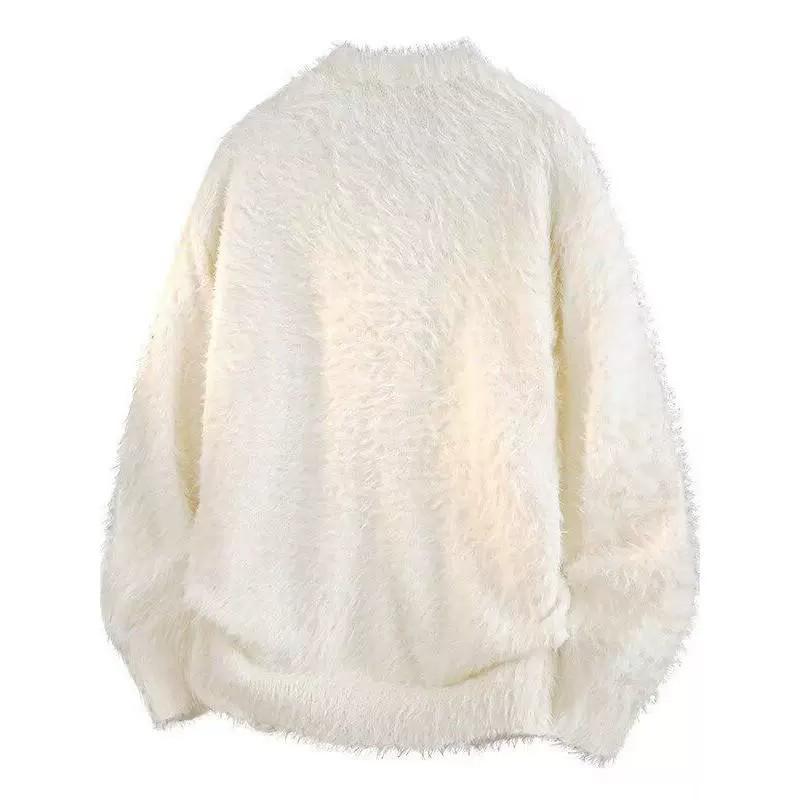 Мужской ретро кардиган-свитер с V-образным вырезом Осень/Зима 2025 - Повседневная вязаная верхняя одежда однотонная с расслабленной атмосферой.