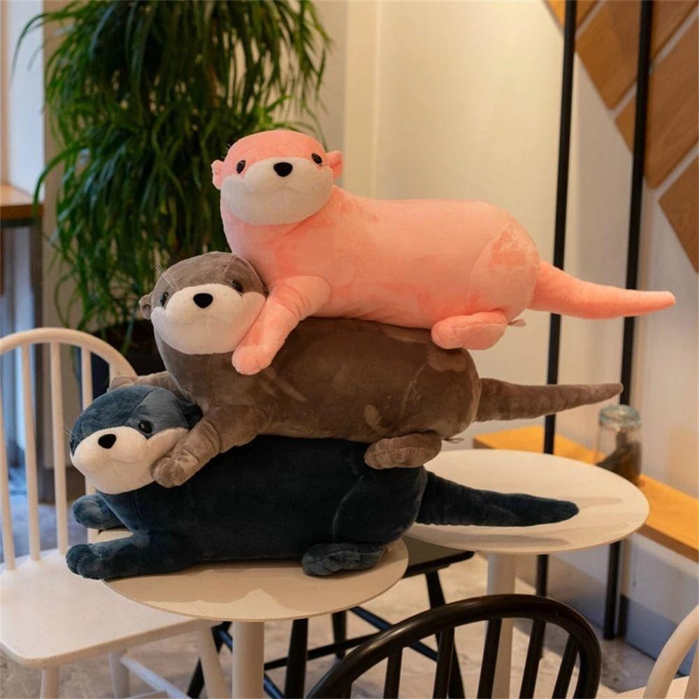 Otter Stuffed Doll Sloth Pillow 40cm 60cm Plush Toy Reallife Otter Stuffed Animal Otter Plush Toy