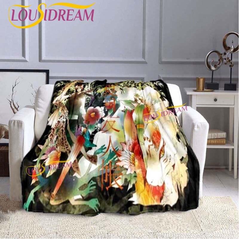 Классическое одеяло с героями мультфильмов Natsume Friends Account, премиальное фланелевое теплое мягкое плюшевое одеяло для дивана-кровати