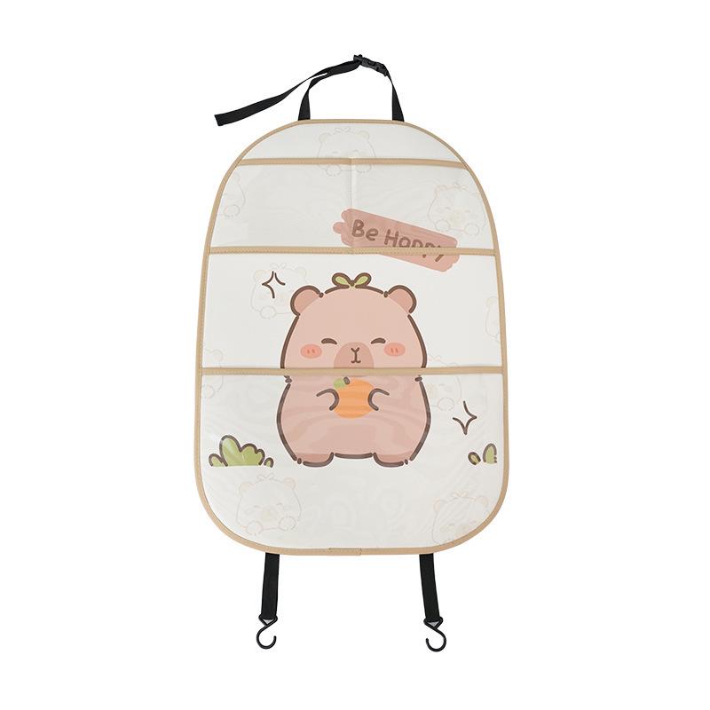 Сумка для хранения автомобиля Capybara: Мусорный бак из мультяшной кожи, устойчивый к грязи и ударам