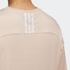 adidas Повседневная дышащая однотонная футболка с коротким рукавом для женщин, топ, светло-розовый H55254