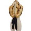 Excellent Scarf Stall Shawl Brown Beige Black Fitch Women Used