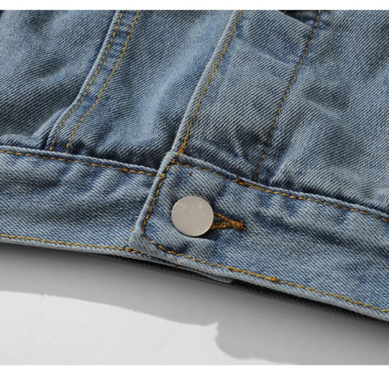 Весенне-осенняя новая мужская свободная джинсовая куртка в стиле ретро для пары, повседневное пальто, одежда