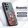 Реалистичный Чехол с Рисунком Красных Цветов Для Samsung Galaxy S26 Ultra S25 Edge S24 Plus S23 FE S22 A54 A55 A56 5G Магнитный Для Magsafe Матовый Чехол