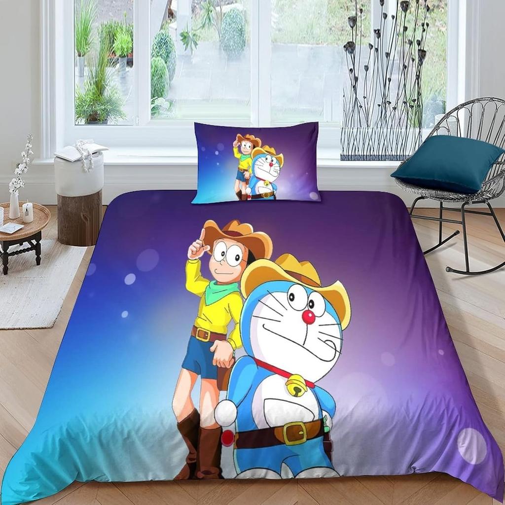 Изысканные 3D Обои с Мультяшным Котом D-Doraemon Принт Постельное Белье Пододеяльник Одеяло Кровать Молодежь Дети Девочки Мальчики Подарок