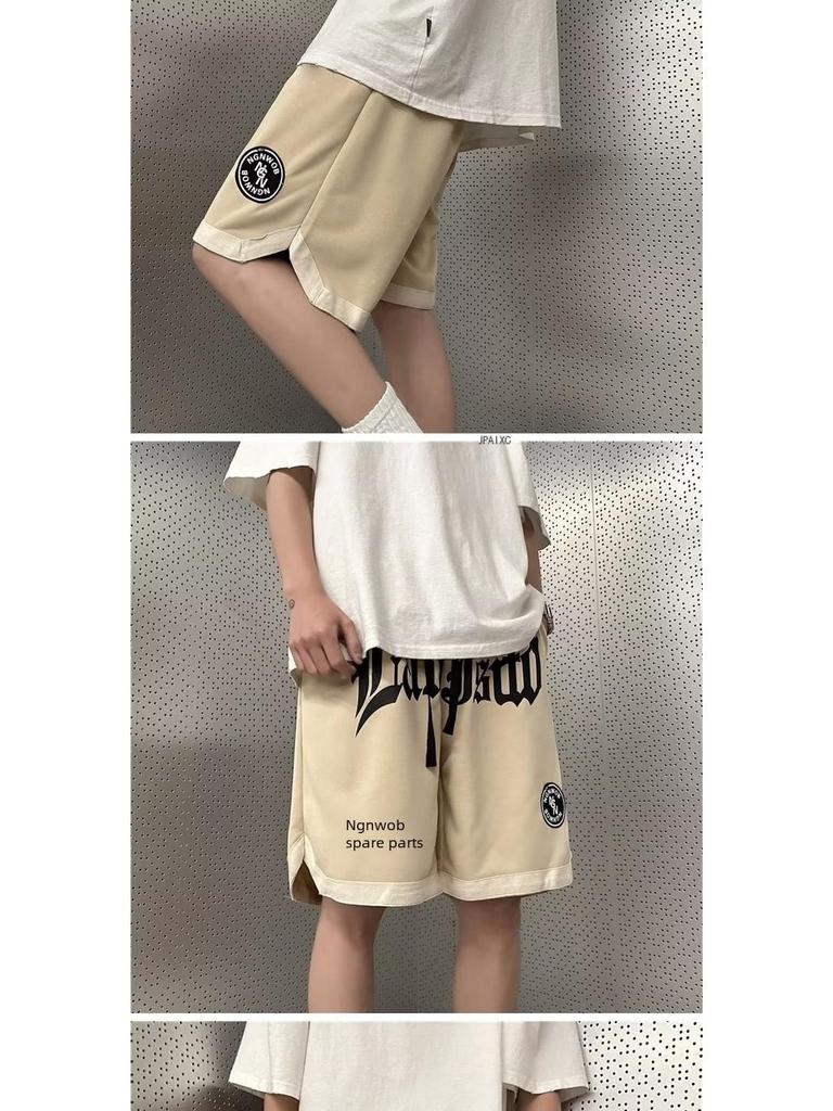 Мужские летние повседневные шорты в стиле ретро-американской моды: Модный, свободный, универсальный баскетбольный стиль