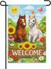 Welcome Home Garden Ag Horse with Oral Spring Summer Double Sided Outside Yard Decoration Small Yard Ag 12x18 Inch Por
