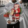 Мужская рождественская толстовка с 3D-принтом Санта-Клауса, с капюшоном в праздничном зимнем дизайне, с длинными рукавами, повседневная одежда для сезона праздников