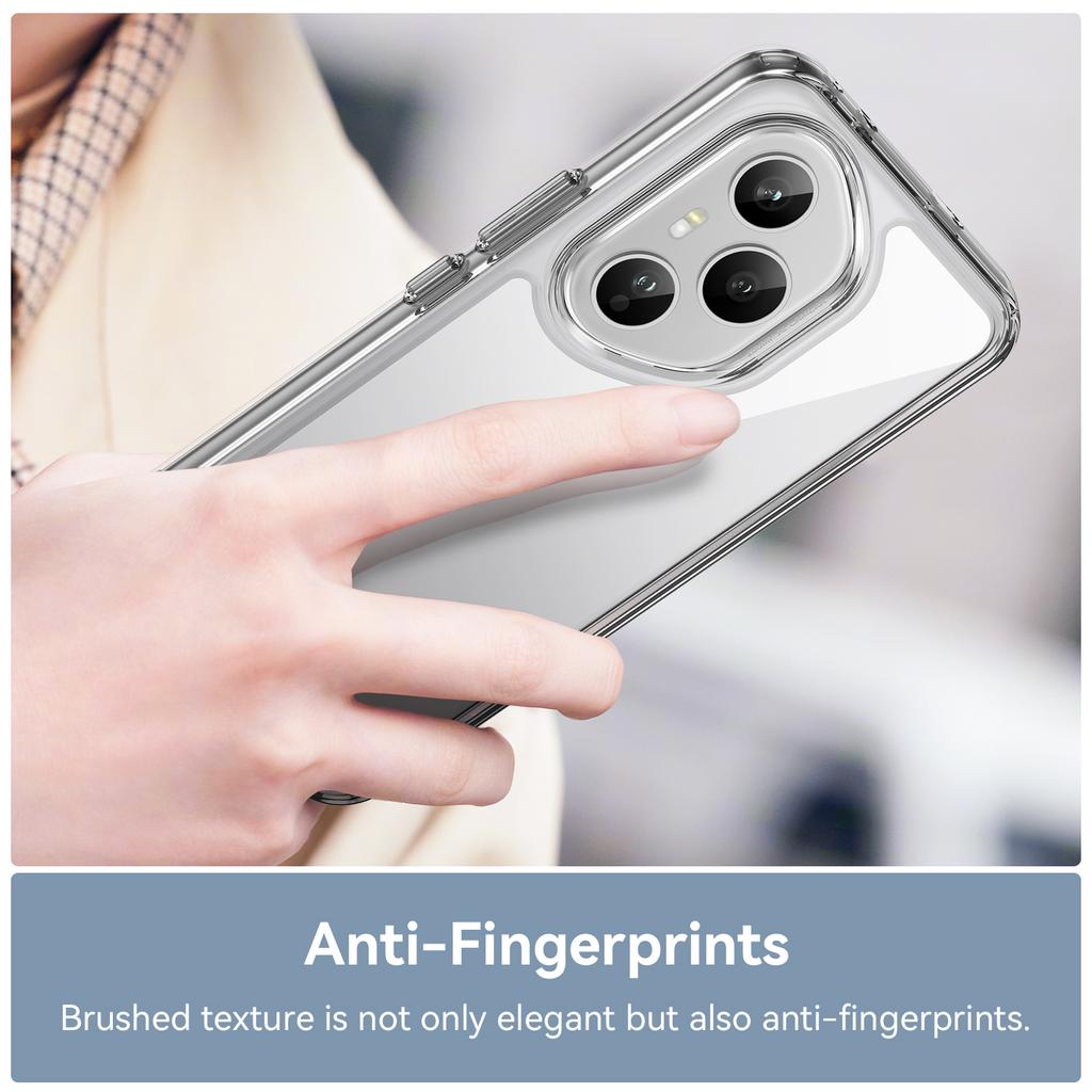 Для Honor 400 Pro 5G (Глобальный) Чехол WANLONFENG серии MF из ТПУ и акрила, прозрачный чехол для телефона с пленкой из закаленного стекла