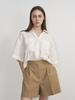 Nevel Everywear Рубашка с коротким рукавом и карманом_Кремово-белый