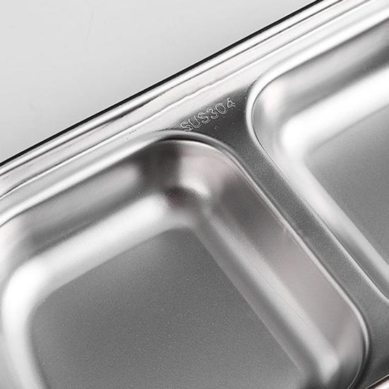 Поднос из нержавеющей стали с 3 отделениями, легко моется, штабелируется, соусница, органайзер, подставка для посуды