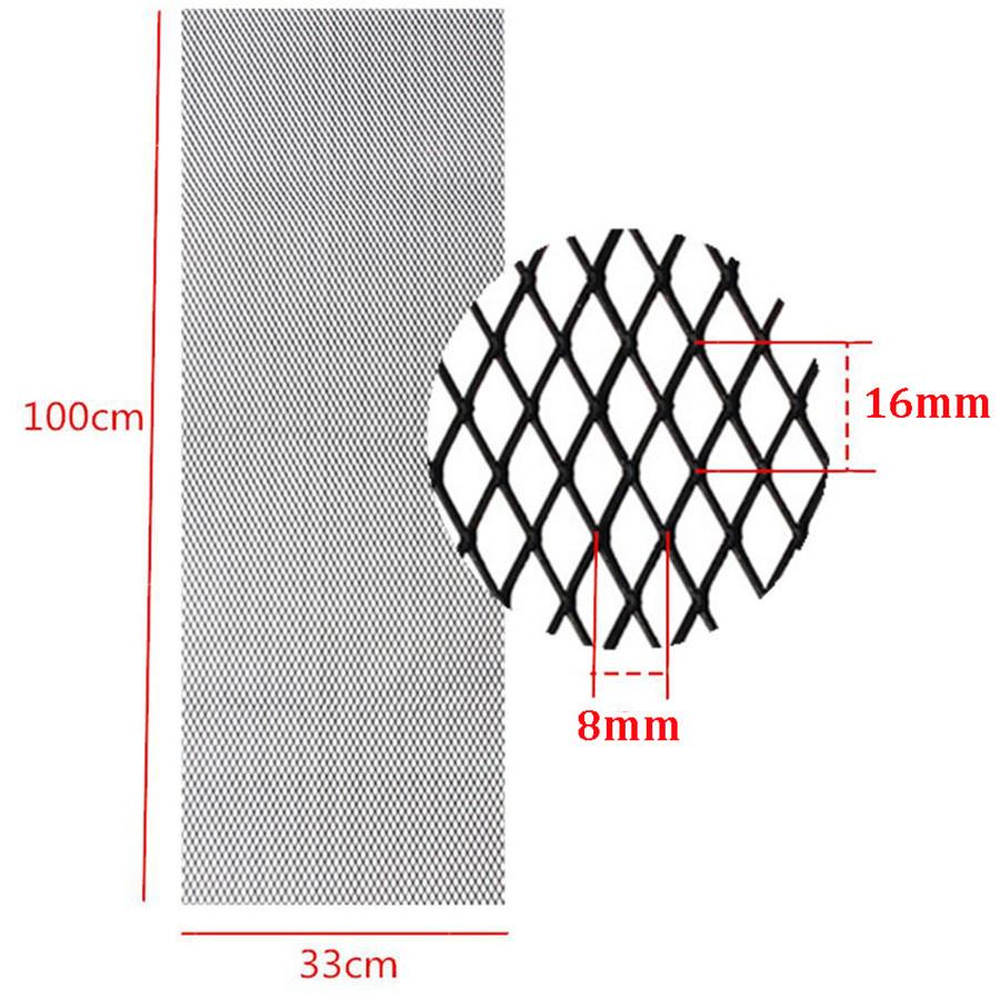 Алюминиевая сетка решетки крыла автомобиля, бампера, капота, вентиляционная сетка решетки, ромбическая 6x8 мм, черная