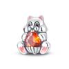 S925 Silver Maple Leaf Owl Squirrel Charm Beaded Bracelet DIY Jewelry Making Accessories