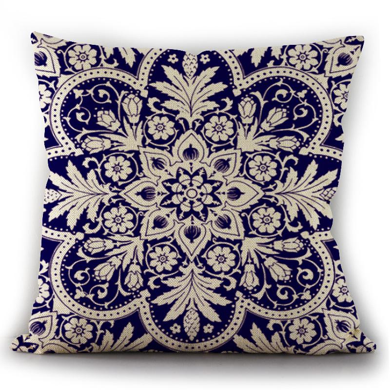 2 шт. чехлы на подушки в китайском стиле, синие и белые фарфоровые наволочки с принтом, наволочки для подушек, для дома, дивана, автокресла, декор, элегантные, 45x45 см