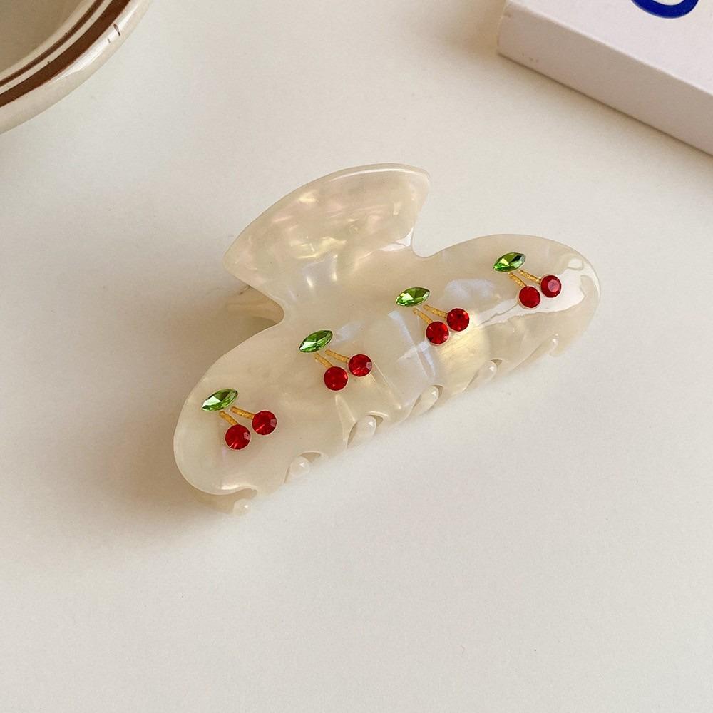Сладкая вишня сверкающий бриллиант зажим зажим высококачественные украшения для волос модная заколка для хвоста акула зажим для волос когти