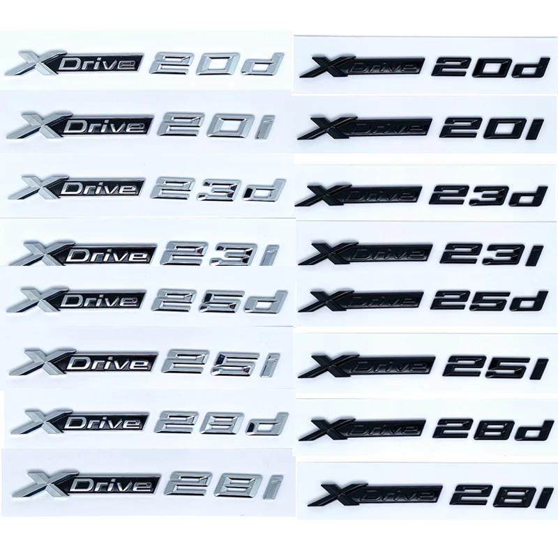 3D ABS XDrive Emblem Car Fender Rear Trunk Sticker X Drive 20d 20i 23d 23i 25d 25i 28d 28i For BMW X1 X2 X3 X5 X6 X7 uw2