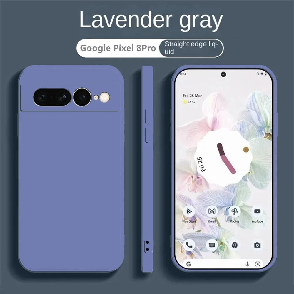 Роскошные Чехлы из Жидкого Силикона Мягкие Однотонные Для Google Pixel 9 9A Ударопрочные Чехлы Для Google Pixel 6 7 6A 7A Pixel 8 Pro 7A 7 Чехол