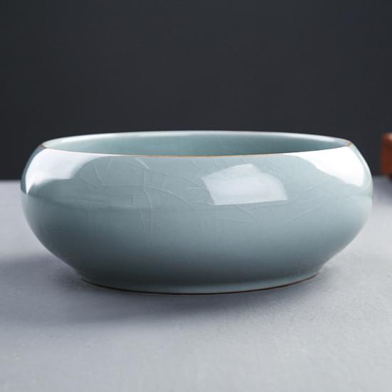 Чаша для лотоса, керамическая ретро-чаша для лотоса, держатель для гидропонных растений, однотонный глазурованный цветочный горшок для водных растений, чаша для нарцисса, лотос