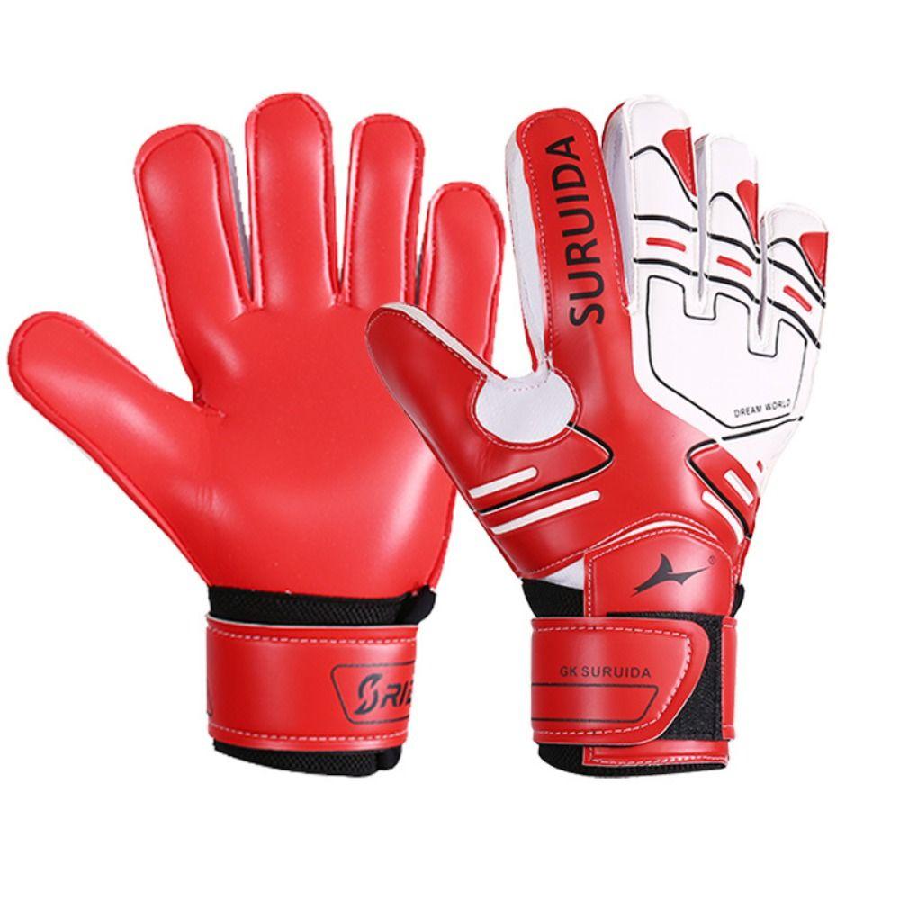 1 Pair Anti Slip Kids Football Goalie Gloves Thickened Game Goalkeeper Gloves Soccer