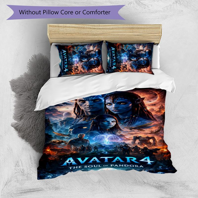3pcs Avatar pattern bedding set duvet cover set includes duvet cover &pillowcases,perfect all season bedroom decoration&gift