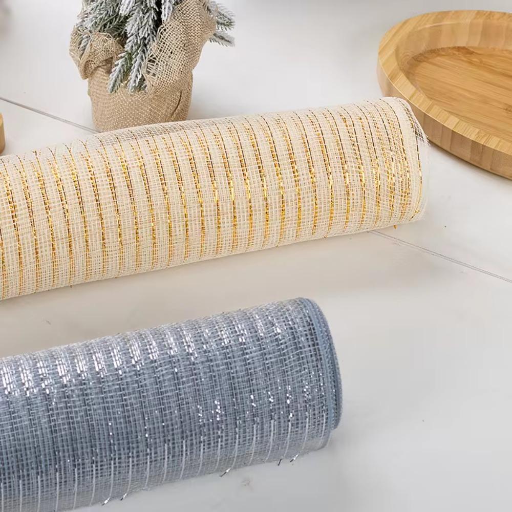 Сделай сам Лента для венка 10 ярдов Упаковочная лента для подарков Рождественская елка Сетка-лента Свадьба