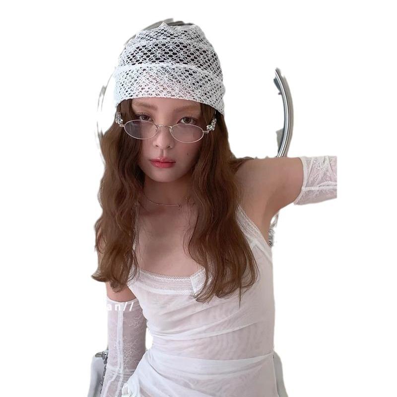 Beanie: Кружевная шапочка-сетка - Летний тонкий стиль для субкультуры горячих девушек-миллениалов