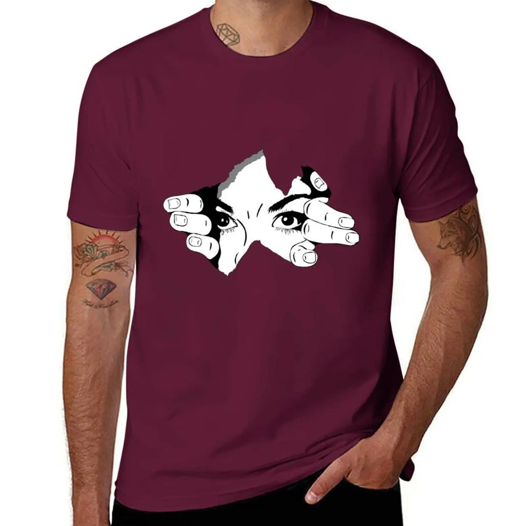 human eye and hand T-Shirt man t shirt customs design your own luxury clothes men