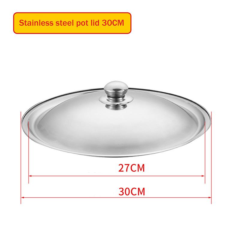 Круглая крышка для кастрюли из нержавеющей стали 10-32 см, универсальная замена, крышка для сковороды, гладкий край, можно мыть в посудомоечной машине, для сковороды, вока, кастрюли