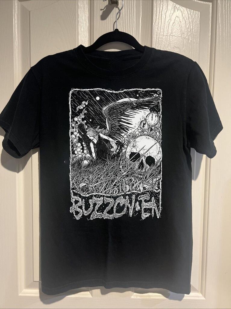 Новый! BUZZOVEN Футболка Черная Хлопковая Унисекс Концертная S до 5XL