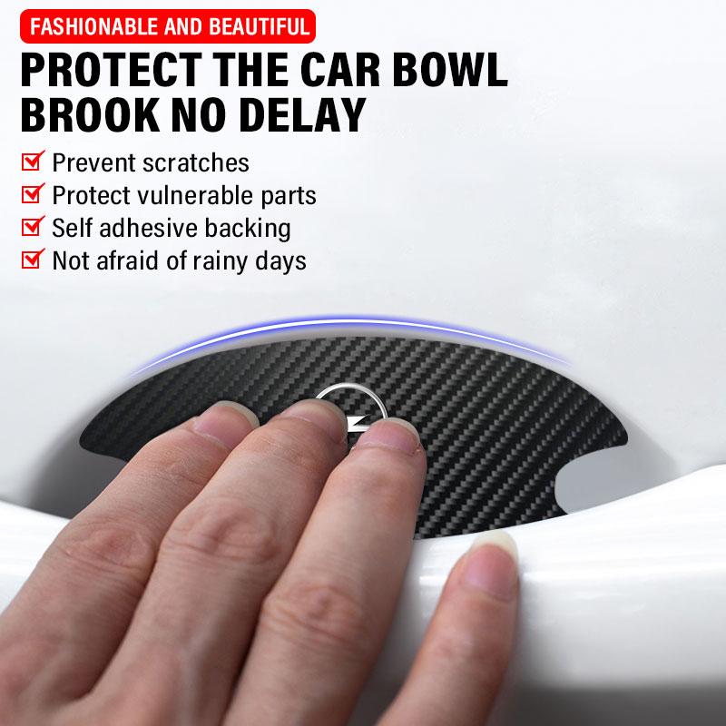 4PCS Car Door Handle Protection Sticker Emblem Car Decoration Styling For Opel Astra J G Insignia Corsa D Vectra C Zafira a Auto Gadgets