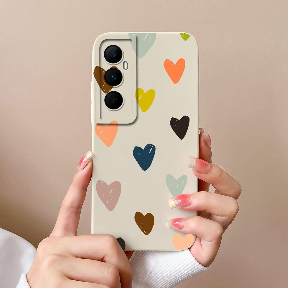 For Realme C65 4G Phone Case Butterfly Cat Ultra Thin Liquid Silicone Camera Protection Back Cover For Realme C 65 Funda Carcasa