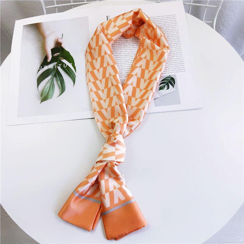 New Scarves Silk Scarves Women'S Spring And Autumn Season Long Decorative Professional Scarves Summer Thin Styles Paired With Shirts Stylish