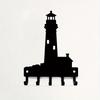 1pc 6 Inch Wide Metal Wall Art Lighthouse Key Rack Hanger, Towel Rack, Storage Rack, Hook for Wall, Iron Art, Coat Hanger
