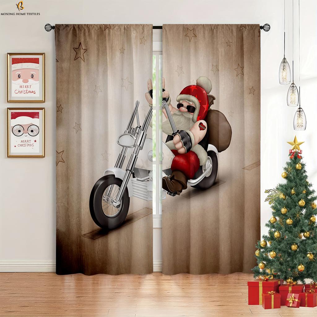 Винтажная Рождественская елка Снеговик 3D Печать занавеска полиэфирное волокно рождественский праздник украшение занавеска 2 шт.