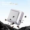 WESA Silvery Wall Surface Button Light Switch EU Spray Paint Plastic Outdoor 1 Gang 1 Way Wall Exterior Rocker On / Off Switch