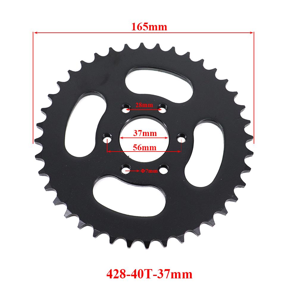 Цепи 428 37T/40T/41T/43T/48T 37MM-76MM Звездочки Задние Звездочки Для 110cc 125cc 140cc Мотоциклов Грязевых Питбайков