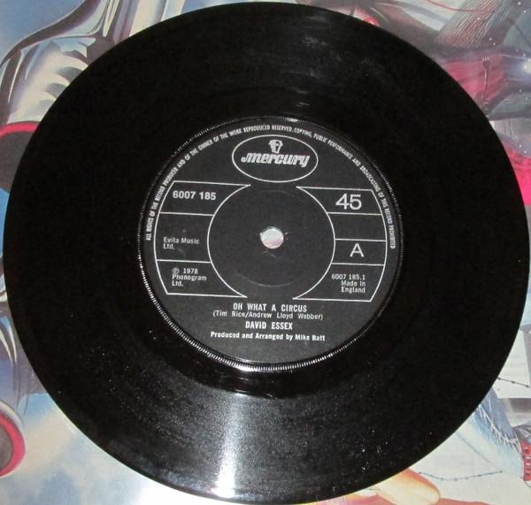 7-дюймовая пластинка DAVID ESSEX Oh What A Circus 6007185 Mercury 1978 UK Рок Б/у