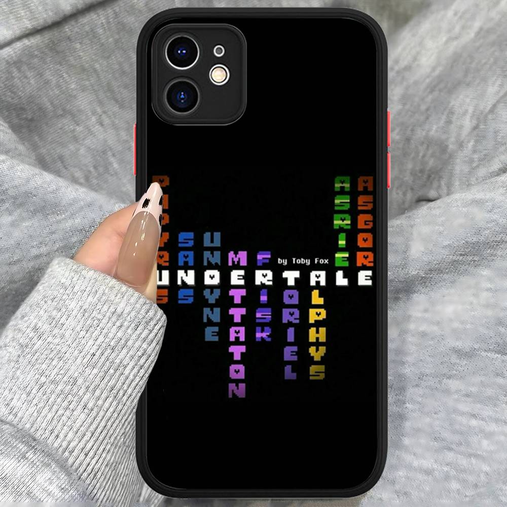 Силиконовый чехол для iPhone 16 15 14 13 12 11 Pro Max Plus X XS MAX с рисунком из игры Undertale, противоударный, матовый