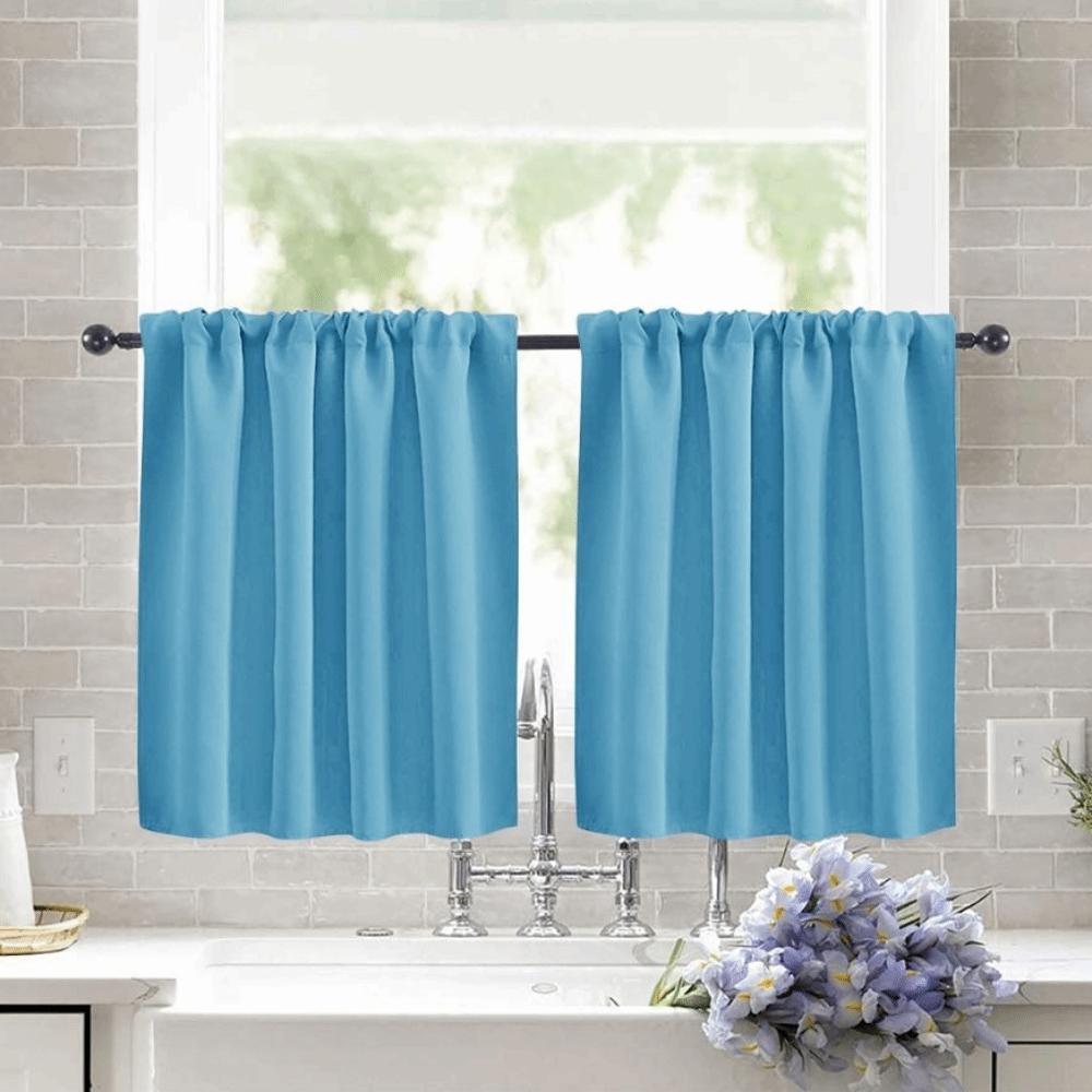 1PC Washable Short Blackout Curtains 76×60CM Partition Curtain Durable Kitchen Curtain Multipurpose