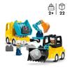 LEGO DUPLO Ma Ville 10475 Les Véhicules de Chantier 3-en-1 - Jeu Interactif dès 2 ans
