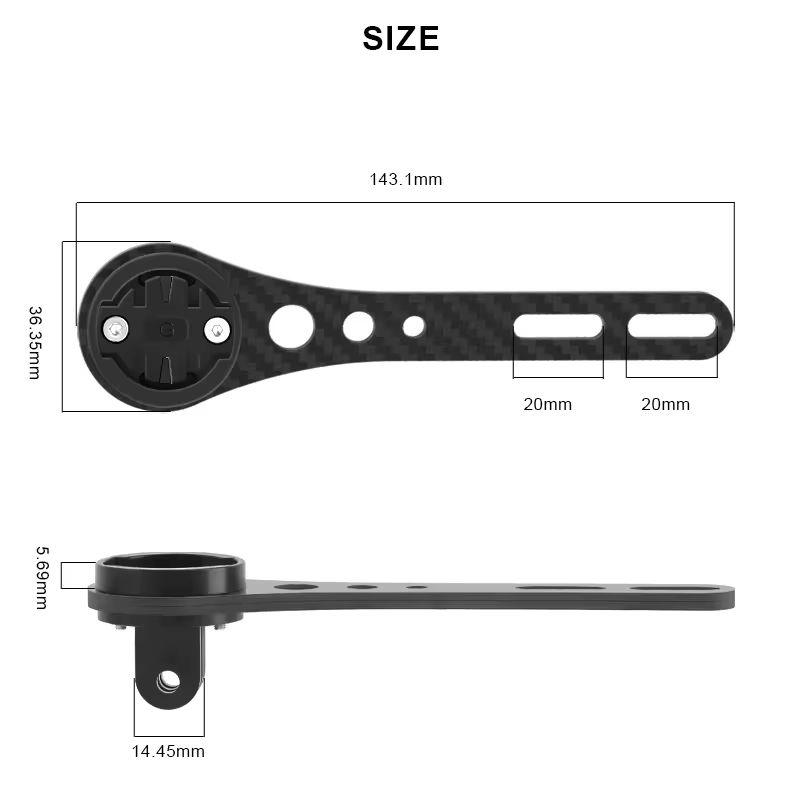Крепление для шоссейного велосипедного компьютера, кронштейн из углеродного волокна, держатель для спидометра, секундомера, подставка для iGPSPORT, Garmin Bryton, GoPro