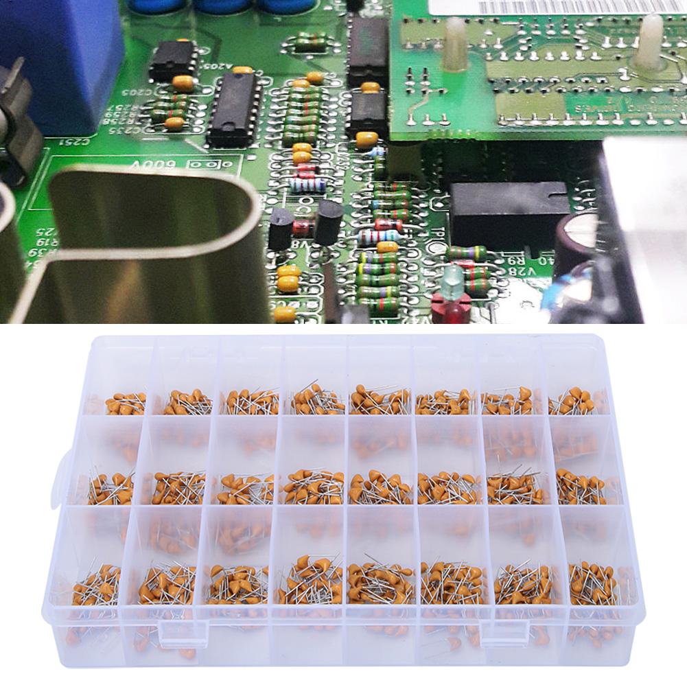 840PCS 24 Values 0.1UF 47NF Monolithic Multilayer Ceramic Capacitor Assortment Kit