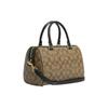 New COACH Rowan Satchel Bag Medium Khaki/Black 83607-IMRQE