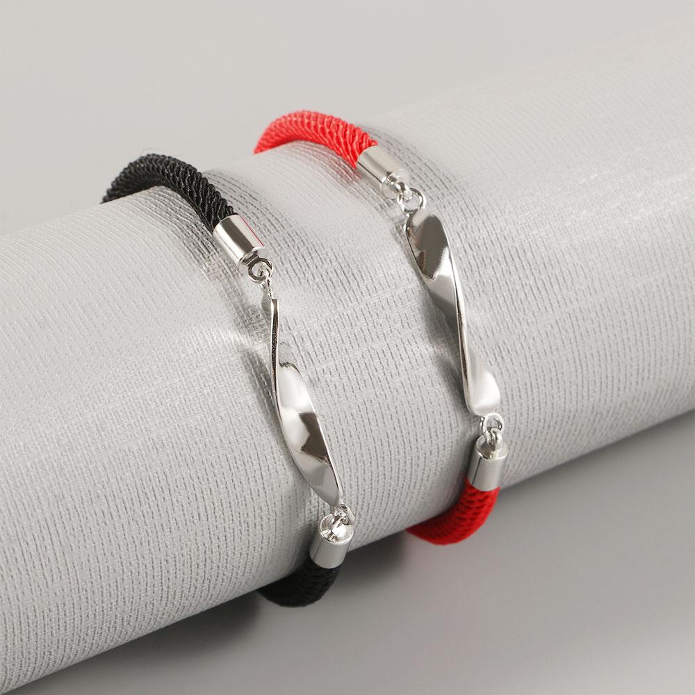 Forever Love Men Weaving Rope Wave Hand Rope Mobius Ring Couples Bracelets Friend Bracelet