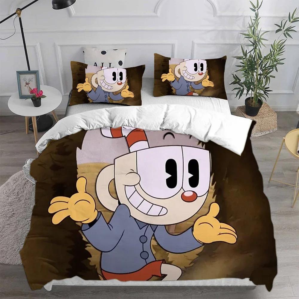 3D Новый Домашний Текстиль Мультяшный Cuphead Комплекты Постельного Белья Одеяло Покрывало Пододеяльник Наволочки Комплекты Детский Взрослый Размер